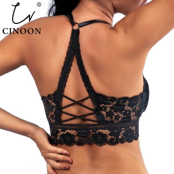 

arrival women bralette solid color beauty back lace underwear vest female add pad wireless bra seamless lingerie, Red;black