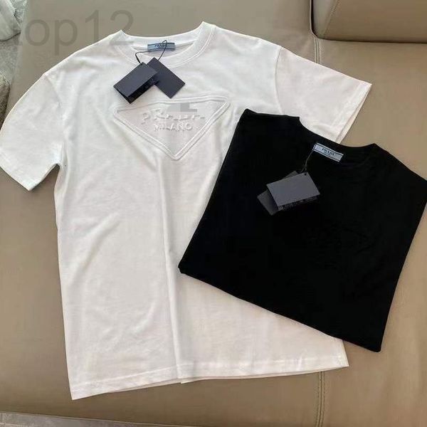 

women's t-shirt designer thai new summer letter round sleeve t-shirt 2022, White