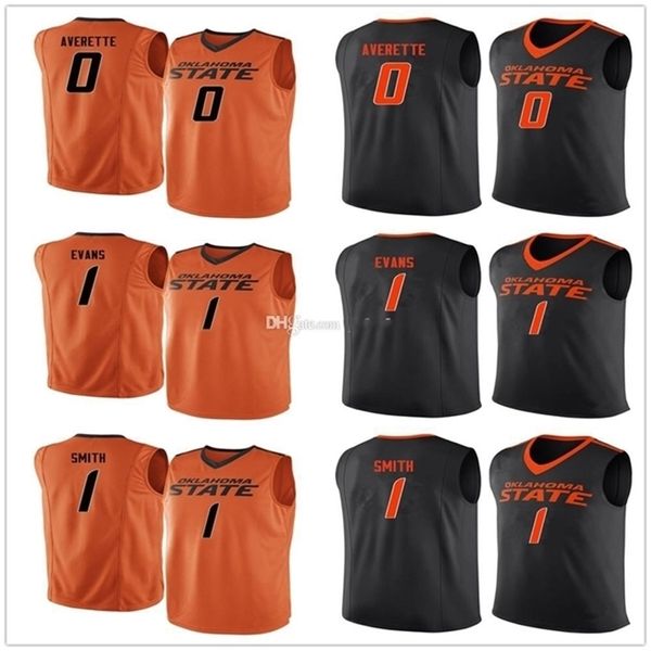 Nikivip Oklahoma State Cowboys College 0 Brandon Averette 1 Jawun Evans 1 Kendall Smith Basketball Jersey Men's Stitched Number Name Jerseys