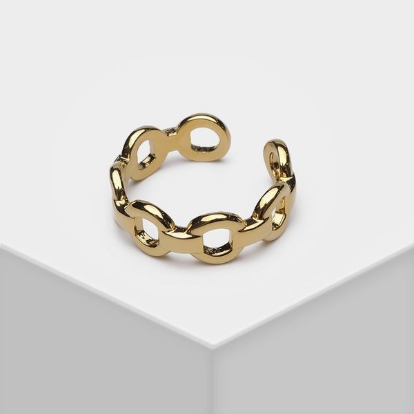 

amorita boutique stylish gold plated lady simple ring, Slivery;golden