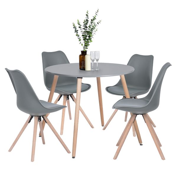 

for dining room 31.5" high glossy round dinning table chairs