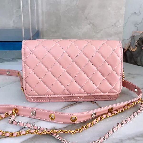 

22ss mini flap bags womens lambskin solid quilted classic diamond gold hardware leather chain shoulder strap crossbody designer luxury ladie
