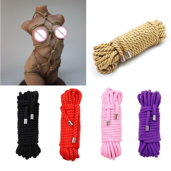 5/10/20M BDSM Bondage Gear Cotton Shibari Ropes Games per adulti Slave Legata sexy Mody Binder Legatura Legatura dei giocattoli Fetish Toys Beauty Oggetti