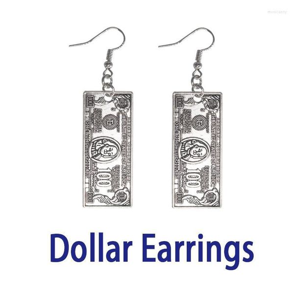 Stud Mode Ohrringe Für Frauen Vintage Coole Dollar Anhänger Hip Hop Straße Alte Disco Personalisierte Charme Schmuck Moni22