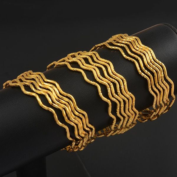 

6pcs lot wave bracelets bangle women girls dubai bracelet jewelry arab middle, Black