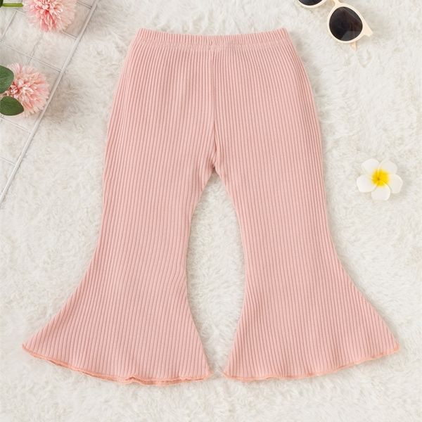 

baby ribbed knit flare leg pants she01, Blue