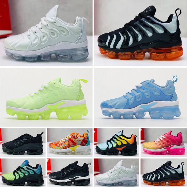 

tn childrens athletic shoes kids boys basketball shoes child huarache legend blue sneakers size 28-35, Black