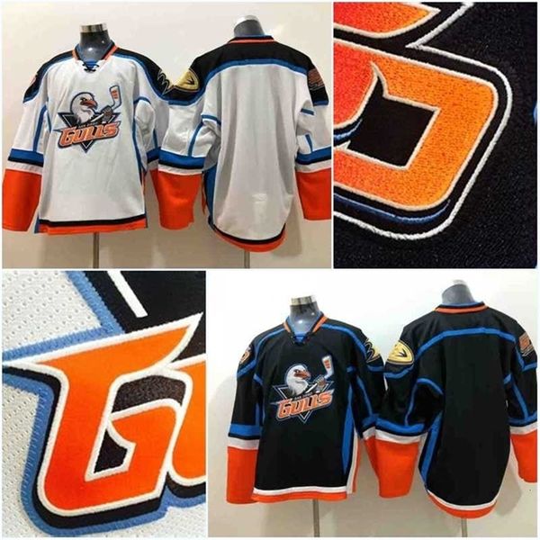 Vipceoa3740 Men Data San Diego Gulls Jerseys Hóquei de Gelo Ahl Blank Jersey Home Branco respirável All Stitched