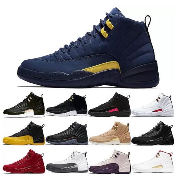 

12 12s mens basketball shoes shoe utility twist playoffs royalty reverse flu game university blue men trainers sports sneakers size 7-13