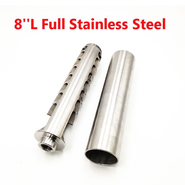

1.7''od 8''l stainless steel solvent trap 1/2x28 single core fuel filter 5/8x24 10mm hole