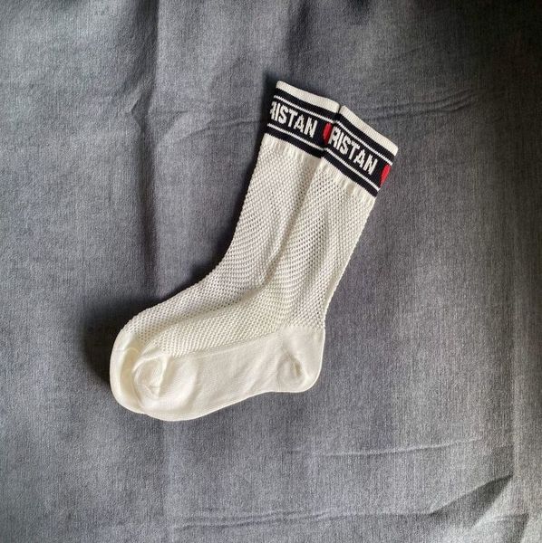 

womens fashion classic hosierys brand d's spring summer hollow letter tube sock mercerized wool socks mesh pile calf designers short fe, Black;white