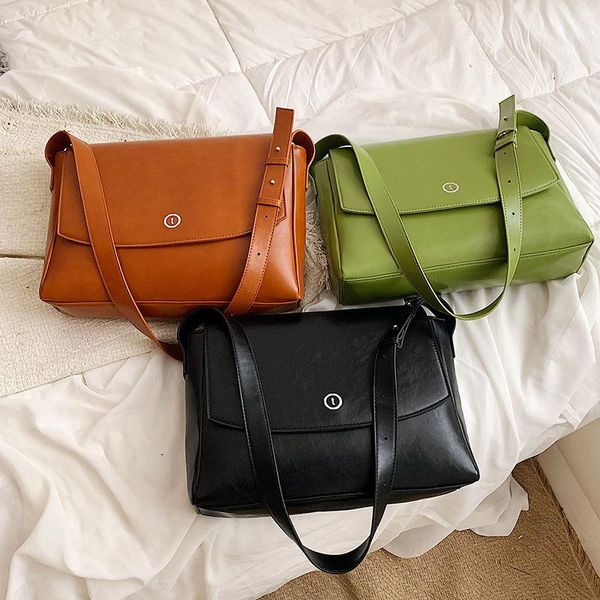 

evening bags women's bag 2022 fashion briefcase shoulder simple small fresh sweet underarm pu soft leather messenger