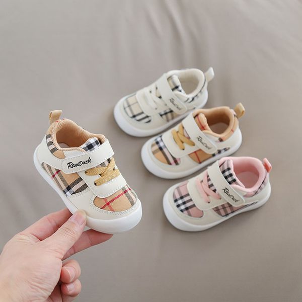 

kids sneaker first walker shoes spring 2022 new ports shoes for boys with one foot girls baby walking shoe, Black;red