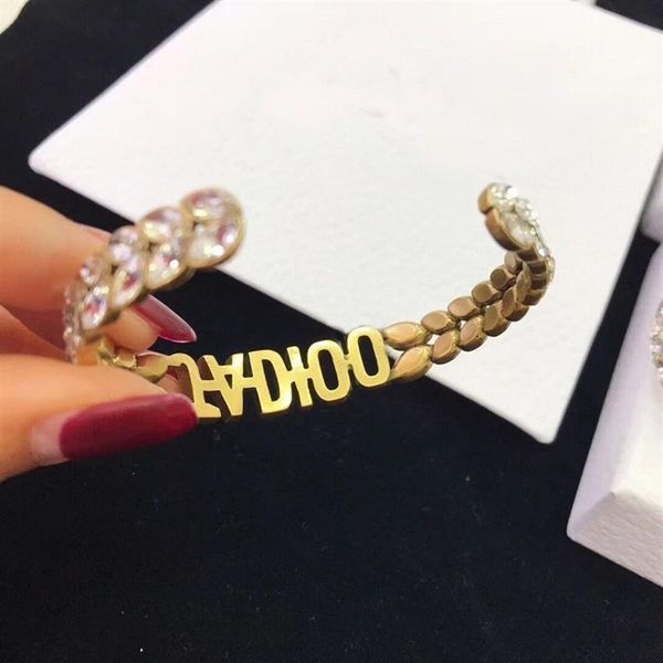 

dijia diamond style fashion design horse eye letter bracelet245l, Golden;silver