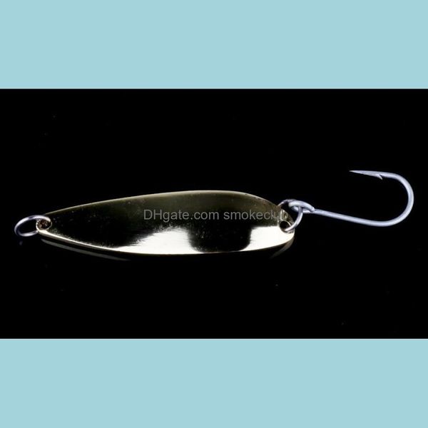 Esche Esche Pesca Sportiva All'aperto 5 Pezzi 11 Cm/84G 4.33 In/2.96 Oz Cucchiai Riflettori Oro Gancio Singolo Cucchiaio Grande Esca Interamente in Metallo Esca Artificiale