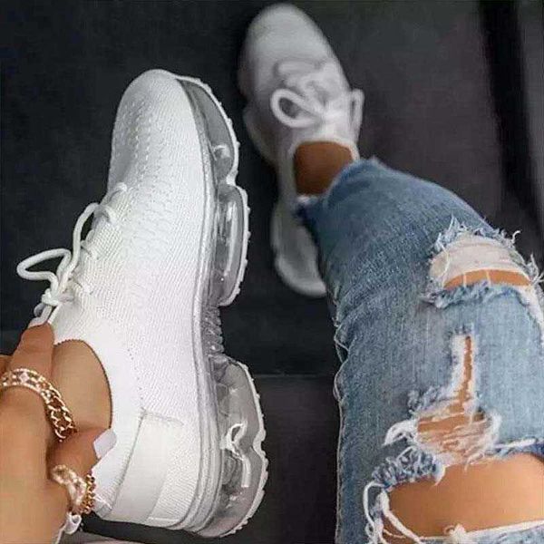 

elling sneakers solid air cushion vulcanized for women footwear mesh breableable ladies shoes walking white sneaker designer classic luxury
