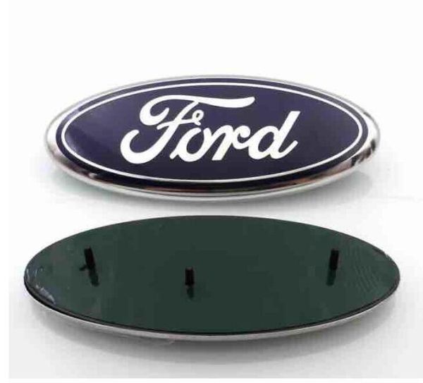 Autoaufkleber Ford Emblem Blue Chrom für 2005-2014 F150 Vordergitter/Heckklappe 9 Zoll Ovales Emblem