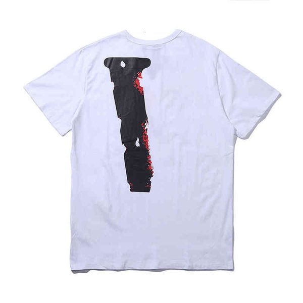 

2021 designer fashion summer flat 100% katoen streetwear men women t shirt usa short mouw brand hip hop tshirt, White;black
