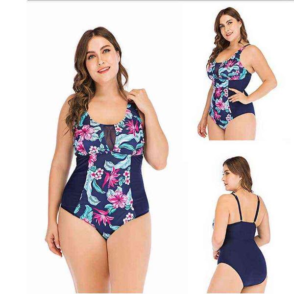

large 2022 one-piece swimsuit slim figure digital printed, White;black