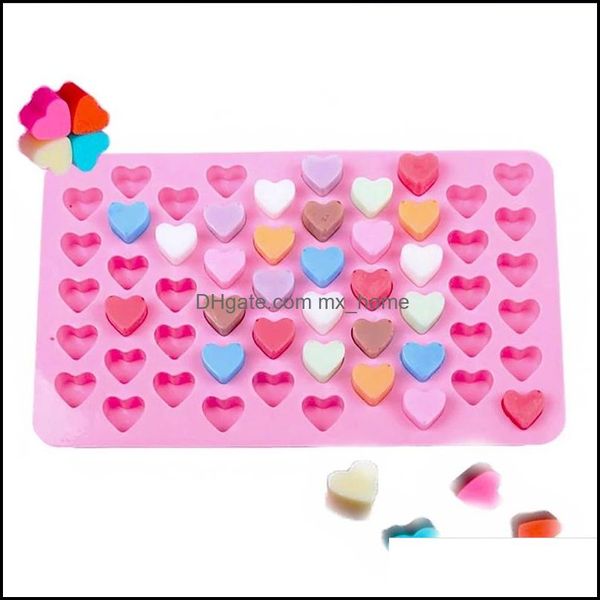 Baking mods Bakeware Kitchen Dining Bar Garden LL Mini Heart Mold Sile Cubo Cubo Diy Chocolate Fondant Mod 3D PA DH7KW