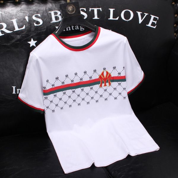 

men's t-shirts designer 2122 men's embroidered bottomed short sleeved t-shirt x3p02022, White;black