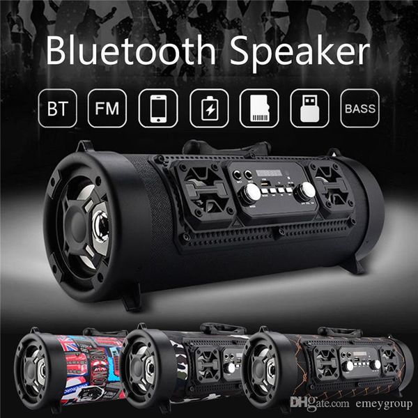 Portable CH-M17 15W Big Power Outdoor Wireless Bluetooth Speaker Cool Graffiti Hip Hop Style Support Mic/TF Card Play Music