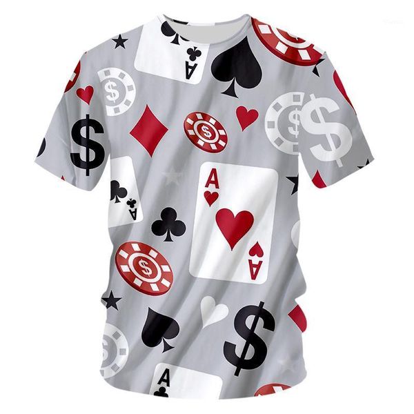 T-shirt da uomo Divertenti Magliette da poker Uomo Donna Harajuku Gioco 3D Stampa T-shirt di moda Estate Oversize 7XL Hip Hop Abbigliamento uomo