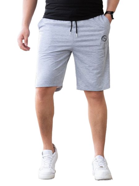 

men letter graphic drawstring waist track shorts s704#, White;black