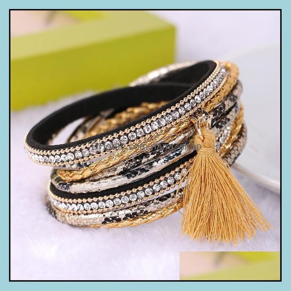 

charm bracelets infinity bracelet braided mtilayer brazilian beach magnet buckle tassel leather nanashop drop delivery 2021 j nanashop dhm7u, Golden;silver