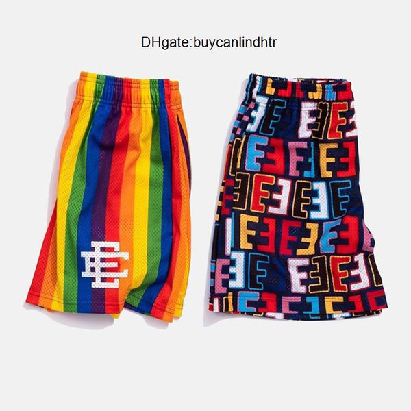 

eric emanuel ee basic short newyork city skyline men's casual shorts fitness sports pants summer gym workout mesh beach basketball foot, White;black