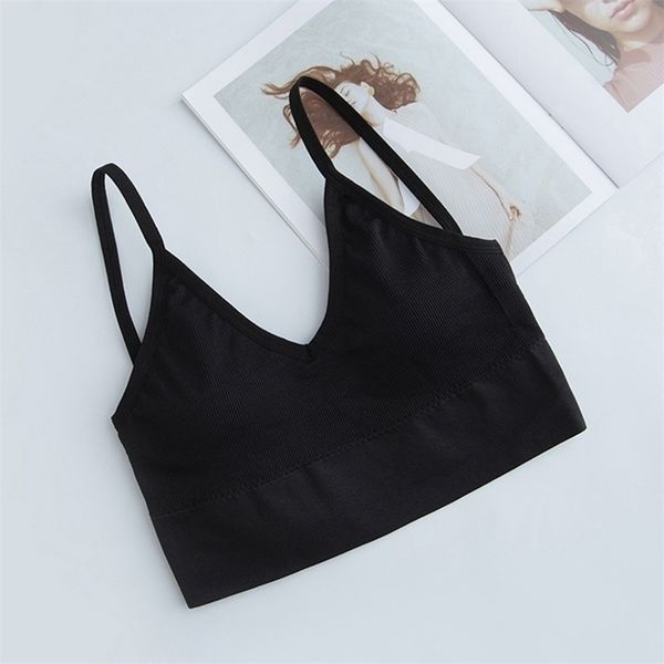 Fashion Sports Bra Women Fitness Top Бесплатная йога Bra Black White Running Joga Top Top Top Женщины отталкивают спортивный лифчик Top T200601