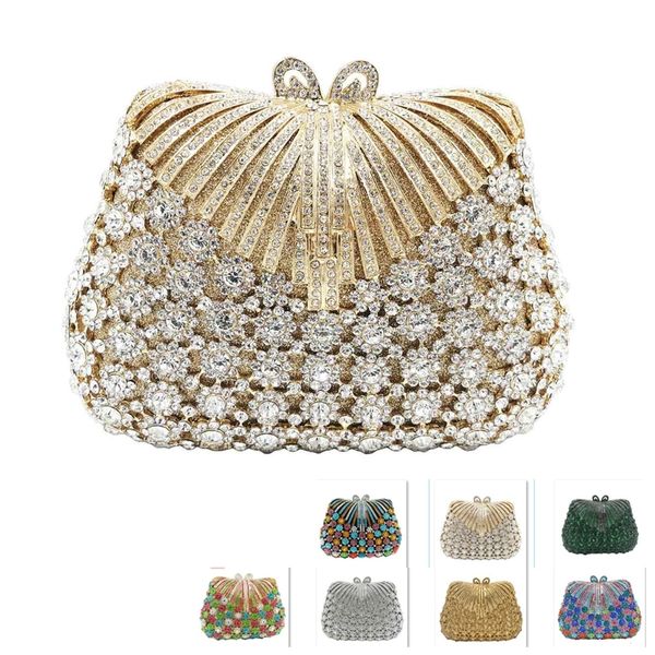 

luxury silver diamond women dinner bags wedding party bridal clutch bags colorful female crystal evening bags sc918 220620