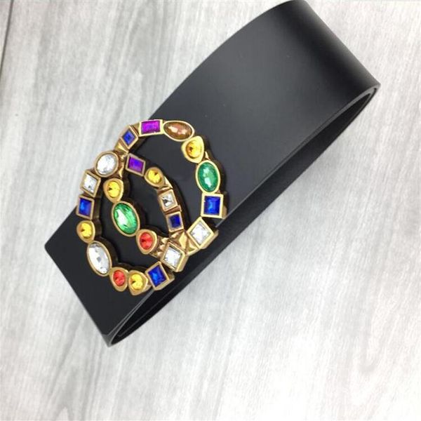 

2022 luxury belts/women belt bronze buckle genuine leather classical men designers 7cm width women belts 0772974, Black;brown