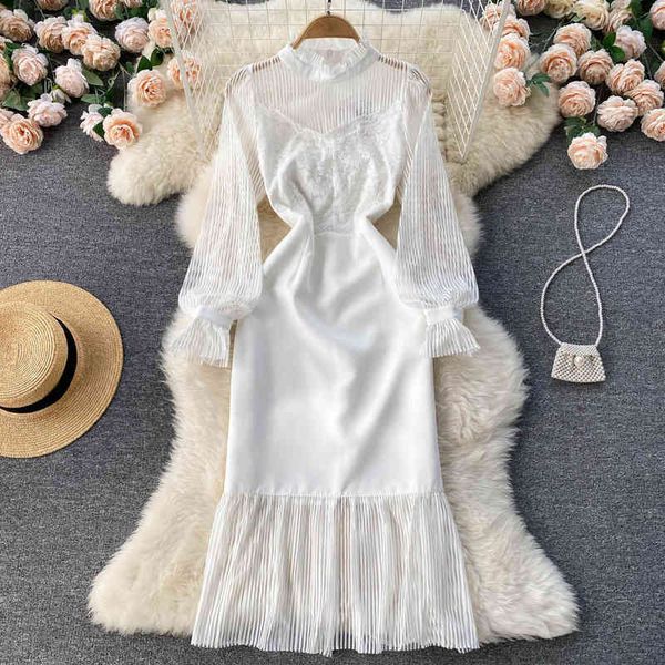 

casual dresses stitched lace dress with a gentle waistline zo2l, Black;gray