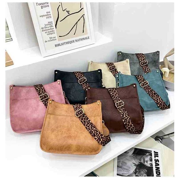 

women leopard guitar strap shoulder tote bags vintage crossbody purse soft vegan leather rainbow handbag big bucket bag