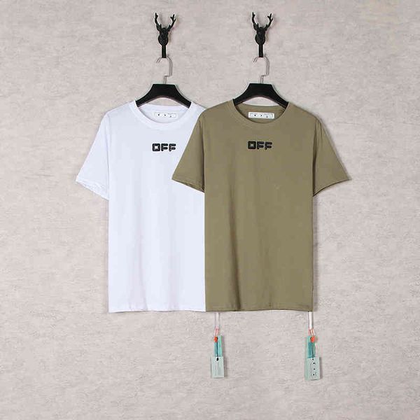 

2022 spring and summer new 50%off- black leather letter round neck pullover short sleeve men's women's same batch new summer mensw, White;black