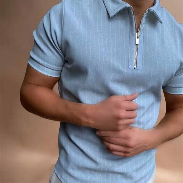 

stripe men's polo shirt men solid polo shirts brand men short-sleeved shirt summer shirt man clothing 220402, White;black