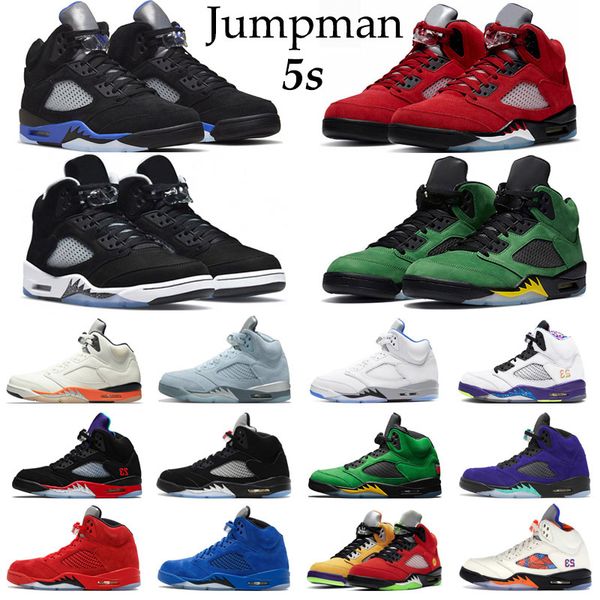 

jumpman 5 basketball shoes 5s racer blue raging red stealth 2.0 alternate grape oreo oregon ducks mens trainers sport sneakers