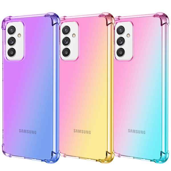 Casos de telefone celular de TPU macio de cor híbrida para Samsung Galaxy M52 5G M 52 Capa de celular à prova de choque FUNA BACA