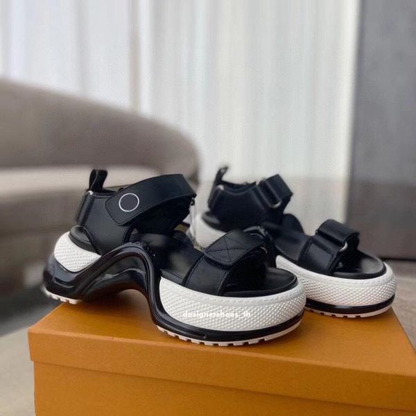 

archlight sandal fashion women beach slippers slide designer sandals ladies platform strap sandals shoe size 35-42, Black