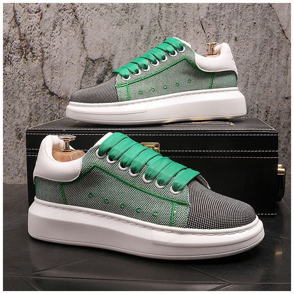 

british fashion men casual comfort shoes male mesh breathable trending platform leisure sport zapatos red green color 38-43, Black