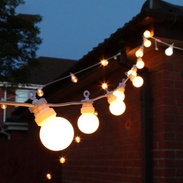 Saiten 13m 20 Glühbirne LED Globe String Licht Weihnachten G50 Fee Terrasse Garten Party Hochzeit Hinterhof Straße Outdoor Dekoration LichtLED