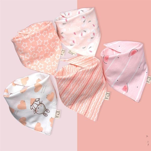

5pcs baby bibs triangle born cotton bibs burb saliva towel baby feeding bibs apron boys girls clothes kids children bandana 220602