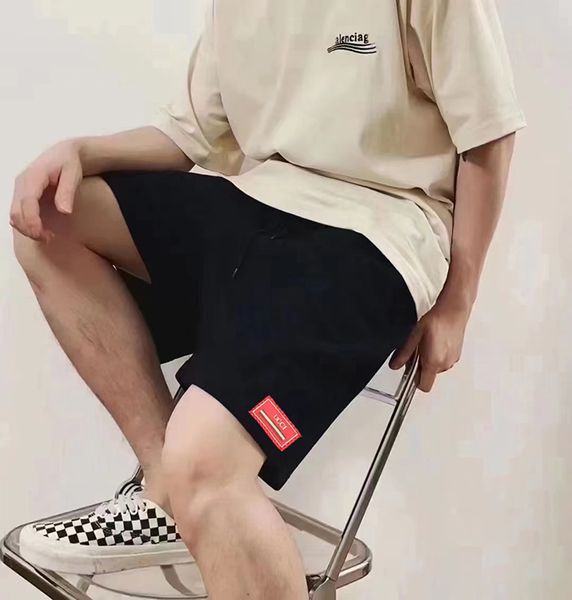 

22ss reflective high street shorts men's casual sports pant loose oversize style drawstring short pants trend designer, White;black