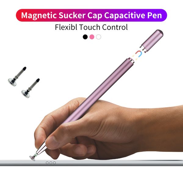 Stilo magnetico su penna capacitiva per telefono Android per iPad iPhone Tablet Touch Screen Matita per Samsung Xiaomi Huawei 2
