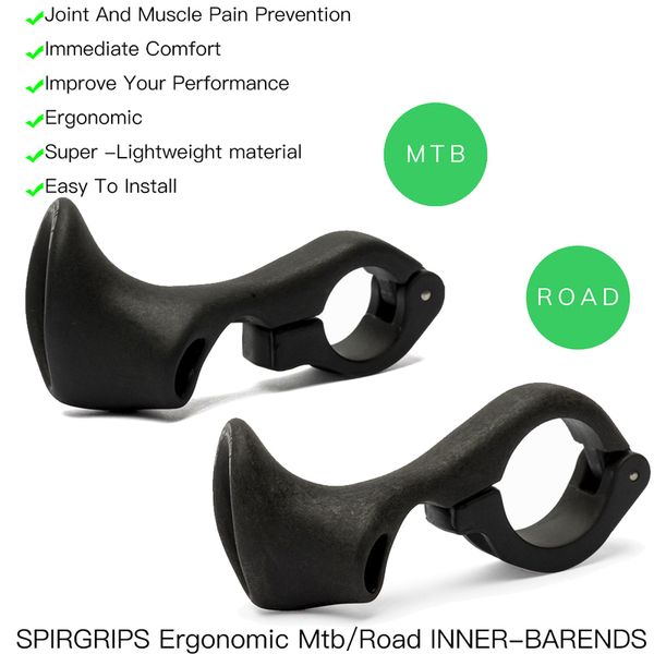 Spirgrips um design ergonômico mtb bicicleta interna bar extremidade rodovia cascalho bike bike bar basting tims peças de ciclo 220801