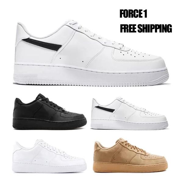 

2022 new designers casual shoes forces men low skateboard discount one 1 07 knit euro airs high women all white black wheat running sports s