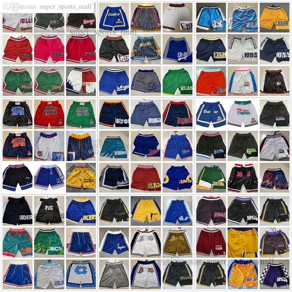 

georgetown hoyas college basketball shorts movie just men don zipper pockets all team retro sweatpants hip pop fashion stitched short xs-xxl, Black