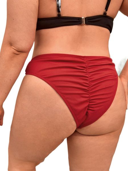 

plus solid bikini bottom c7ws#, Black