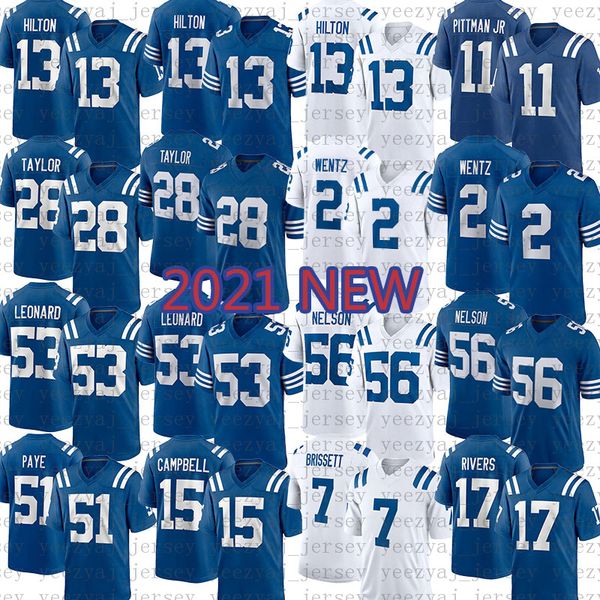 

2 matt ryan 28 jonathan taylor football jersey darius leonard michael pittman jr. quenton nelson stephon gilmore alec pierce t.y. hilton col, Black;red